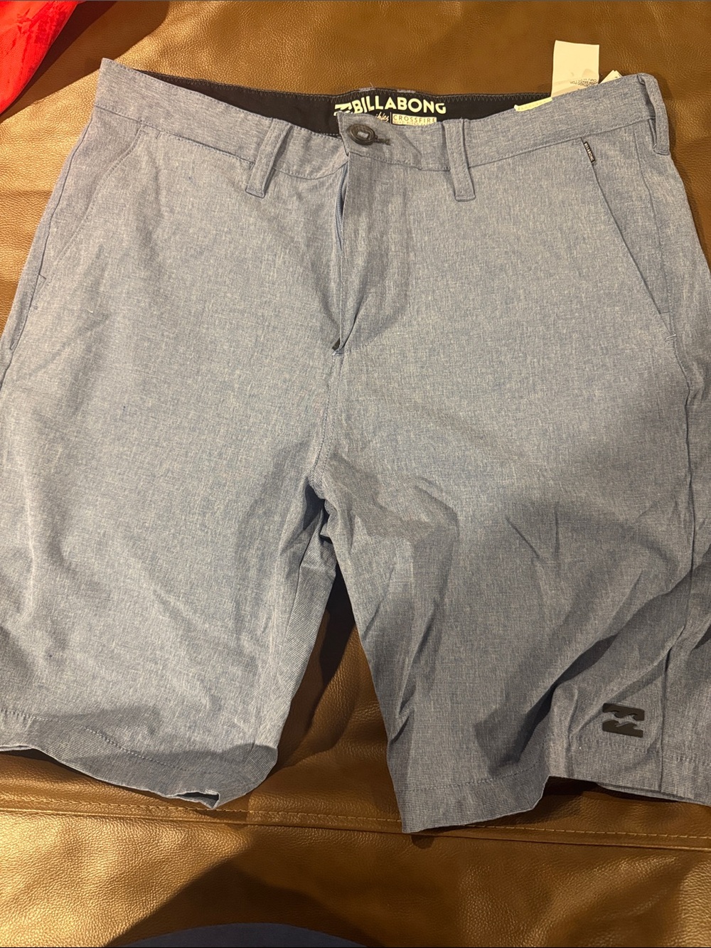 Billabong Men's Heather Light Blue Flat Front Shorts | Size 34